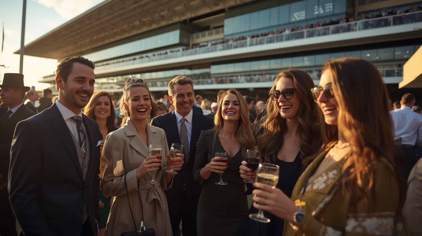 Guests enjoying race day at The Racing Lounge