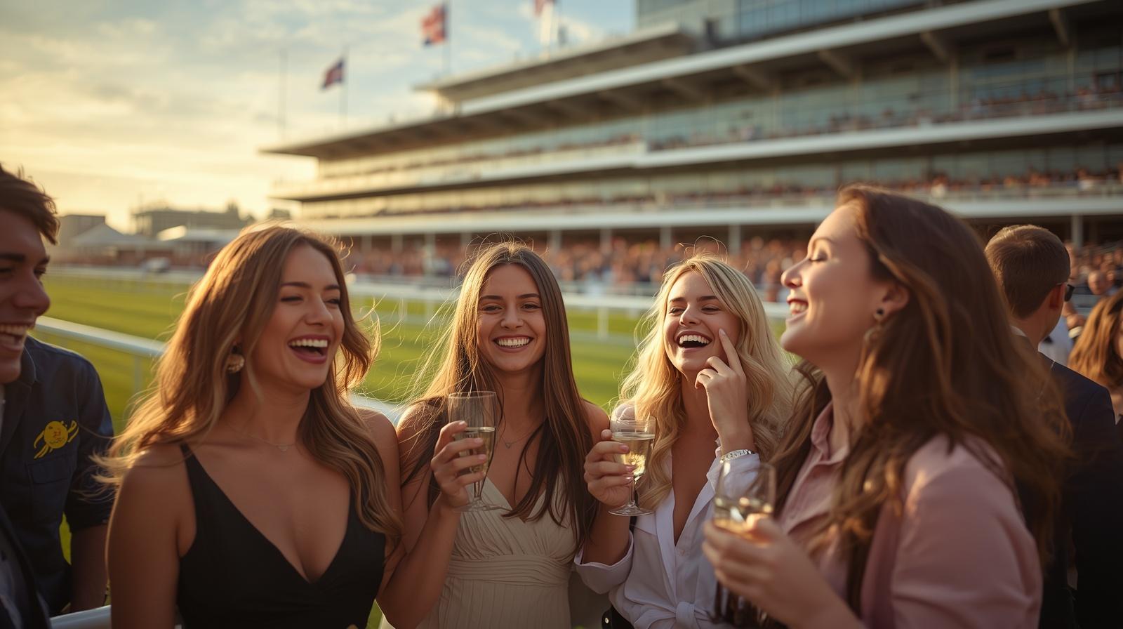 Guests enjoying race day at The Racing Lounge