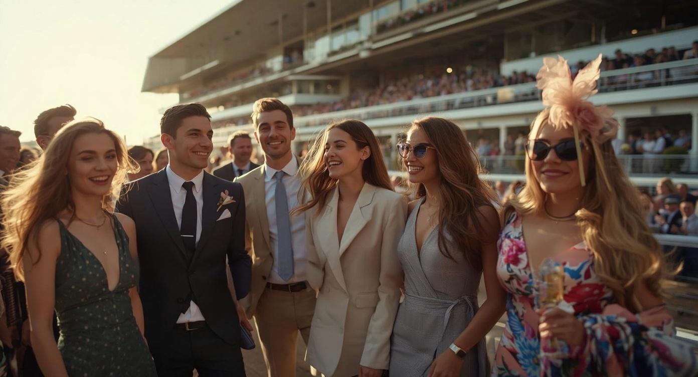 Guests enjoying race day at The Racing Lounge